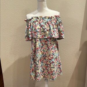 Vibrant H&M Floral Off-Shoulder Dress